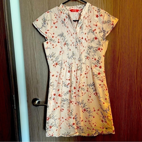 ELLE Pastel Peach floral  print dress - Picture 1 of 4